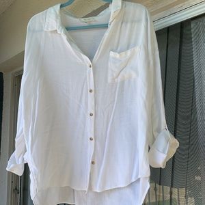 Button Down Shirt BECAAL White Blouse